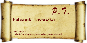 Pohanek Tavaszka névjegykártya